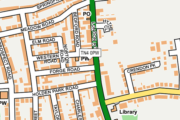 TN4 0PW map - OS OpenMap – Local (Ordnance Survey)