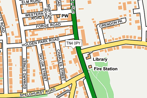 TN4 0PY map - OS OpenMap – Local (Ordnance Survey) TN4 0PY map - OS OpenMap – Local (Ordnance Survey)