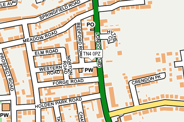 TN4 0PZ map - OS OpenMap – Local (Ordnance Survey) TN4 0PZ map - OS OpenMap – Local (Ordnance Survey)
