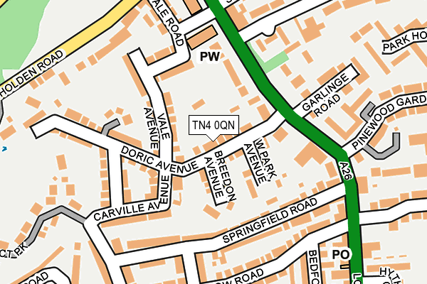 TN4 0QN map - OS OpenMap – Local (Ordnance Survey) TN4 0QN map - OS OpenMap – Local (Ordnance Survey)