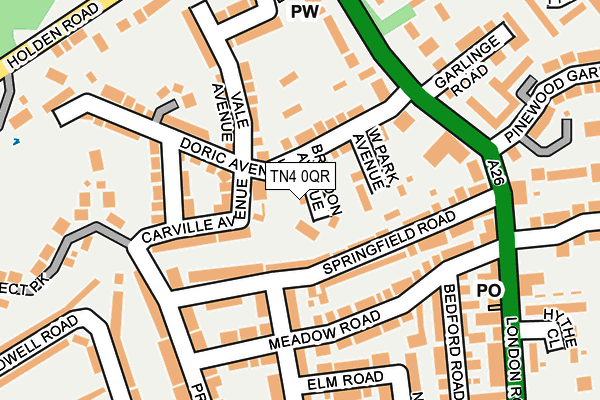TN4 0QR map - OS OpenMap – Local (Ordnance Survey) TN4 0QR map - OS OpenMap – Local (Ordnance Survey)