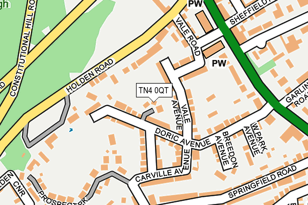 TN4 0QT map - OS OpenMap – Local (Ordnance Survey) TN4 0QT map - OS OpenMap – Local (Ordnance Survey)