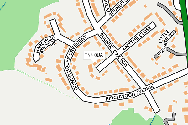 TN4 0UA map - OS OpenMap – Local (Ordnance Survey) TN4 0UA map - OS OpenMap – Local (Ordnance Survey)