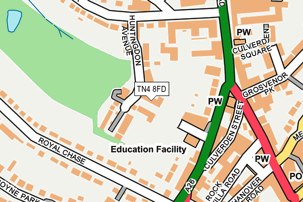 TN4 8FD map - OS OpenMap – Local (Ordnance Survey) TN4 8FD map - OS OpenMap – Local (Ordnance Survey)