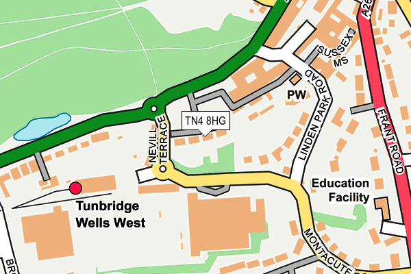 TN4 8HG map - OS OpenMap – Local (Ordnance Survey) TN4 8HG map - OS OpenMap – Local (Ordnance Survey)