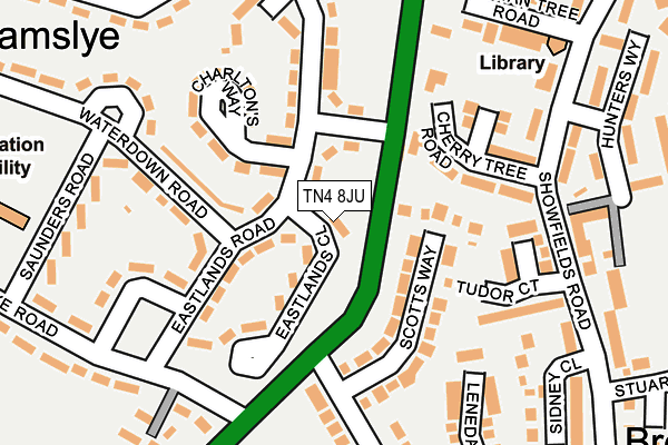 TN4 8JU map - OS OpenMap – Local (Ordnance Survey) TN4 8JU map - OS OpenMap – Local (Ordnance Survey)