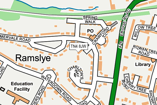 TN4 8JW map - OS OpenMap – Local (Ordnance Survey) TN4 8JW map - OS OpenMap – Local (Ordnance Survey)