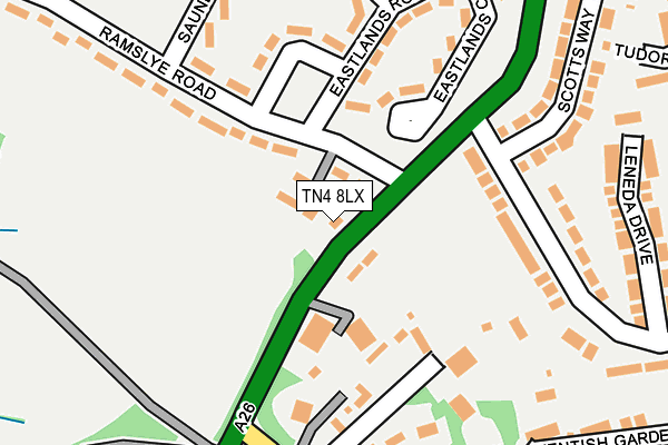 TN4 8LX map - OS OpenMap – Local (Ordnance Survey) TN4 8LX map - OS OpenMap – Local (Ordnance Survey)