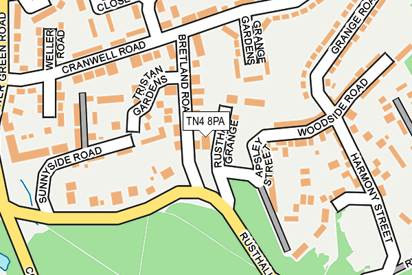 TN4 8PA map - OS OpenMap – Local (Ordnance Survey) TN4 8PA map - OS OpenMap – Local (Ordnance Survey)