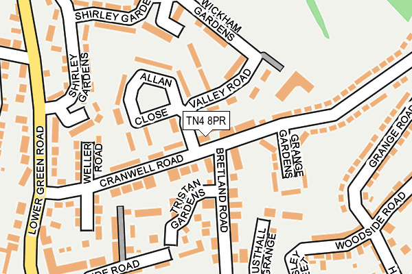 TN4 8PR map - OS OpenMap – Local (Ordnance Survey) TN4 8PR map - OS OpenMap – Local (Ordnance Survey)