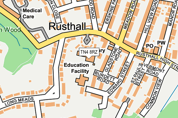 TN4 8RZ map - OS OpenMap – Local (Ordnance Survey) TN4 8RZ map - OS OpenMap – Local (Ordnance Survey)