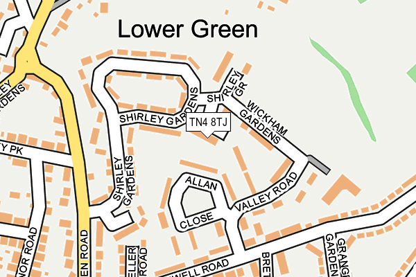 TN4 8TJ map - OS OpenMap – Local (Ordnance Survey) TN4 8TJ map - OS OpenMap – Local (Ordnance Survey)