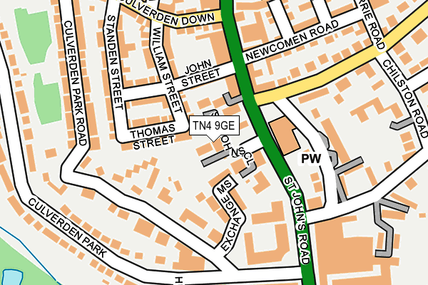 TN4 9GE map - OS OpenMap – Local (Ordnance Survey) TN4 9GE map - OS OpenMap – Local (Ordnance Survey)