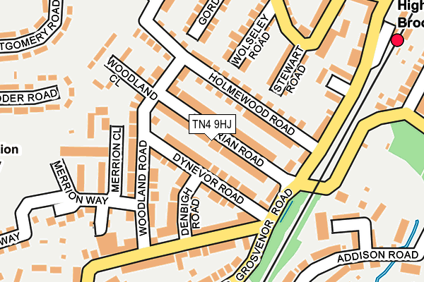 TN4 9HJ map - OS OpenMap – Local (Ordnance Survey) TN4 9HJ map - OS OpenMap – Local (Ordnance Survey)
