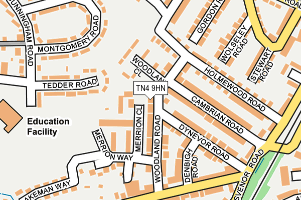 TN4 9HN map - OS OpenMap – Local (Ordnance Survey) TN4 9HN map - OS OpenMap – Local (Ordnance Survey)