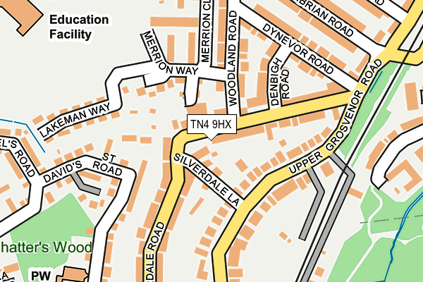 TN4 9HX map - OS OpenMap – Local (Ordnance Survey) TN4 9HX map - OS OpenMap – Local (Ordnance Survey)
