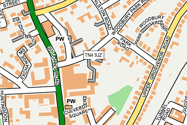 TN4 9JZ map - OS OpenMap – Local (Ordnance Survey) TN4 9JZ map - OS OpenMap – Local (Ordnance Survey)