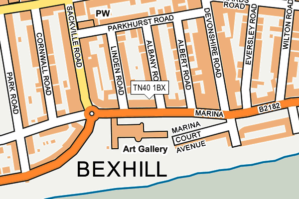 TN40 1BX map - OS OpenMap – Local (Ordnance Survey) TN40 1BX map - OS OpenMap – Local (Ordnance Survey)
