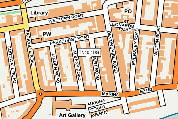 TN40 1DG map - OS OpenMap – Local (Ordnance Survey) TN40 1DG map - OS OpenMap – Local (Ordnance Survey)