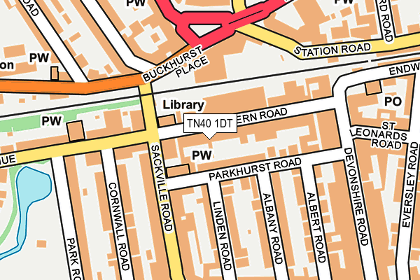 TN40 1DT map - OS OpenMap – Local (Ordnance Survey) TN40 1DT map - OS OpenMap – Local (Ordnance Survey)