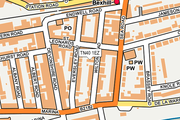TN40 1EZ map - OS OpenMap – Local (Ordnance Survey)
