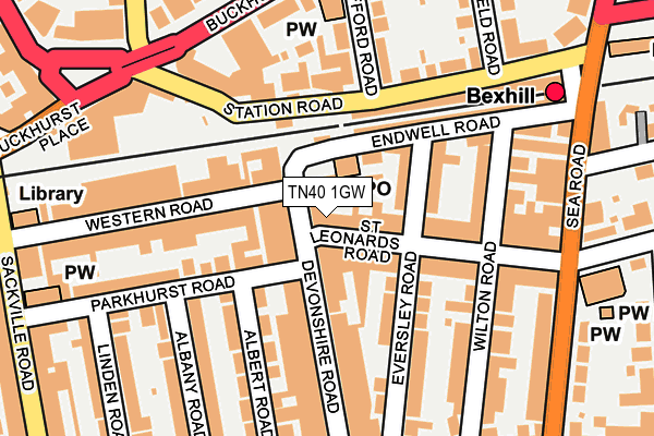 TN40 1GW map - OS OpenMap – Local (Ordnance Survey) TN40 1GW map - OS OpenMap – Local (Ordnance Survey)