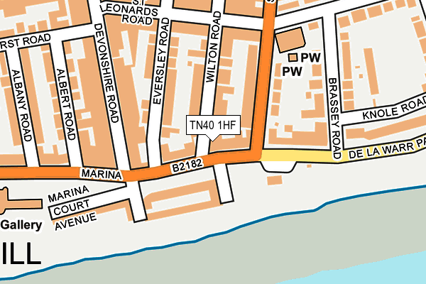 TN40 1HF map - OS OpenMap – Local (Ordnance Survey) TN40 1HF map - OS OpenMap – Local (Ordnance Survey)