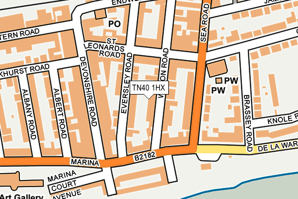 TN40 1HX map - OS OpenMap – Local (Ordnance Survey) TN40 1HX map - OS OpenMap – Local (Ordnance Survey)