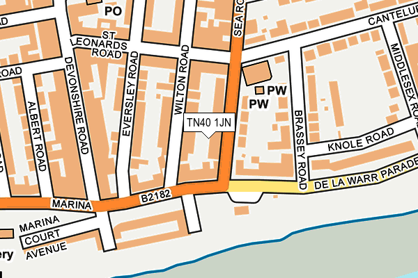 TN40 1JN map - OS OpenMap – Local (Ordnance Survey) TN40 1JN map - OS OpenMap – Local (Ordnance Survey)