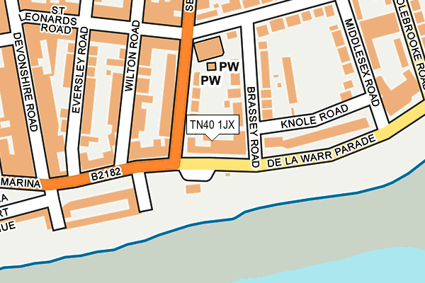 TN40 1JX map - OS OpenMap – Local (Ordnance Survey) TN40 1JX map - OS OpenMap – Local (Ordnance Survey)