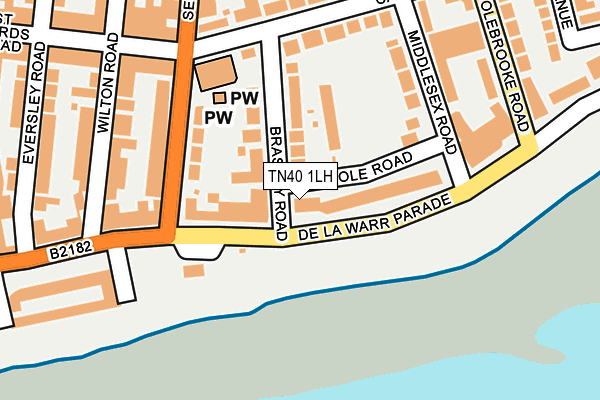 TN40 1LH map - OS OpenMap – Local (Ordnance Survey) TN40 1LH map - OS OpenMap – Local (Ordnance Survey)