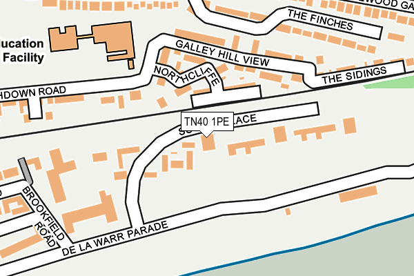 TN40 1PE map - OS OpenMap – Local (Ordnance Survey) TN40 1PE map - OS OpenMap – Local (Ordnance Survey)