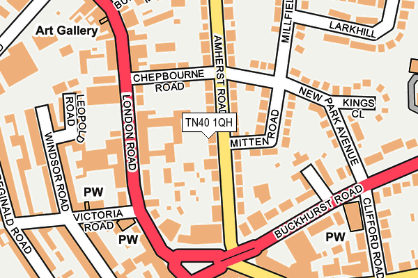TN40 1QH map - OS OpenMap – Local (Ordnance Survey) TN40 1QH map - OS OpenMap – Local (Ordnance Survey)