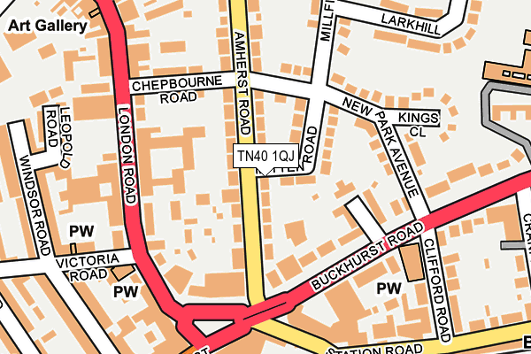 TN40 1QJ map - OS OpenMap – Local (Ordnance Survey) TN40 1QJ map - OS OpenMap – Local (Ordnance Survey)