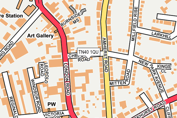 TN40 1QU map - OS OpenMap – Local (Ordnance Survey) TN40 1QU map - OS OpenMap – Local (Ordnance Survey)