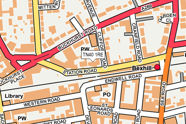 TN40 1RE map - OS OpenMap – Local (Ordnance Survey) TN40 1RE map - OS OpenMap – Local (Ordnance Survey)