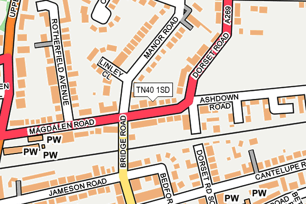 TN40 1SD map - OS OpenMap – Local (Ordnance Survey) TN40 1SD map - OS OpenMap – Local (Ordnance Survey)