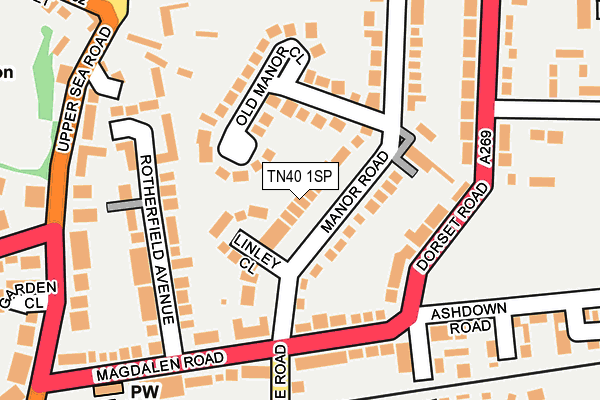 TN40 1SP map - OS OpenMap – Local (Ordnance Survey) TN40 1SP map - OS OpenMap – Local (Ordnance Survey)