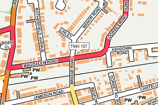 TN40 1ST map - OS OpenMap – Local (Ordnance Survey) TN40 1ST map - OS OpenMap – Local (Ordnance Survey)