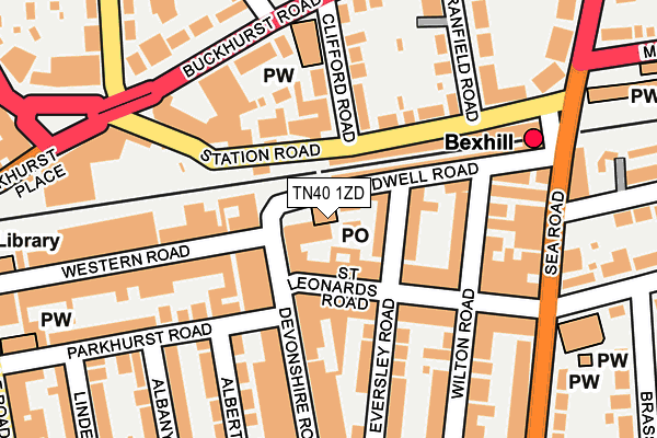 TN40 1ZD map - OS OpenMap – Local (Ordnance Survey) TN40 1ZD map - OS OpenMap – Local (Ordnance Survey)