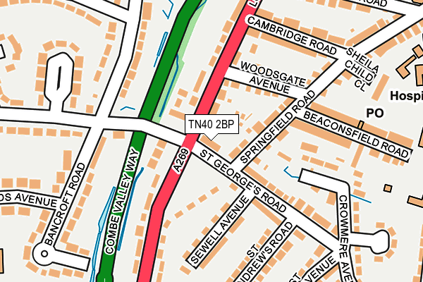 TN40 2BP map - OS OpenMap – Local (Ordnance Survey) TN40 2BP map - OS OpenMap – Local (Ordnance Survey)