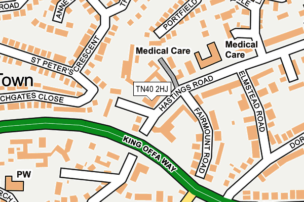 TN40 2HJ map - OS OpenMap – Local (Ordnance Survey) TN40 2HJ map - OS OpenMap – Local (Ordnance Survey)