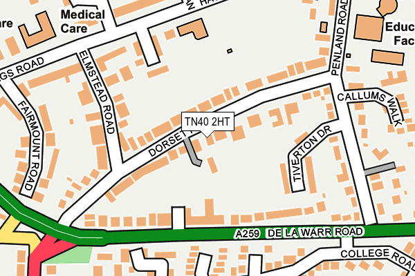 TN40 2HT map - OS OpenMap – Local (Ordnance Survey) TN40 2HT map - OS OpenMap – Local (Ordnance Survey)