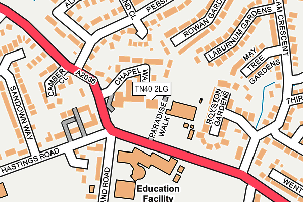 TN40 2LG map - OS OpenMap – Local (Ordnance Survey) TN40 2LG map - OS OpenMap – Local (Ordnance Survey)