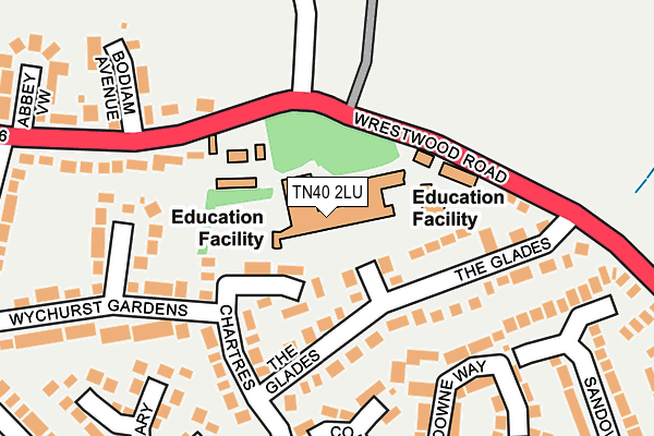 TN40 2LU map - OS OpenMap – Local (Ordnance Survey) TN40 2LU map - OS OpenMap – Local (Ordnance Survey)