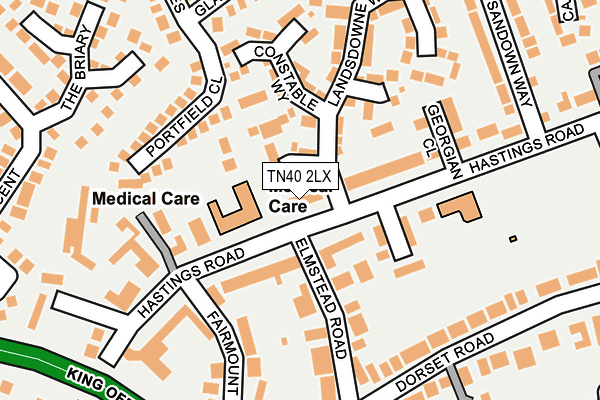 TN40 2LX map - OS OpenMap – Local (Ordnance Survey) TN40 2LX map - OS OpenMap – Local (Ordnance Survey)