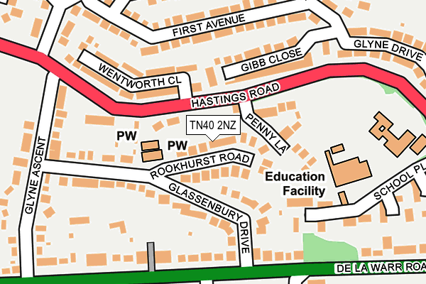 TN40 2NZ map - OS OpenMap – Local (Ordnance Survey) TN40 2NZ map - OS OpenMap – Local (Ordnance Survey)