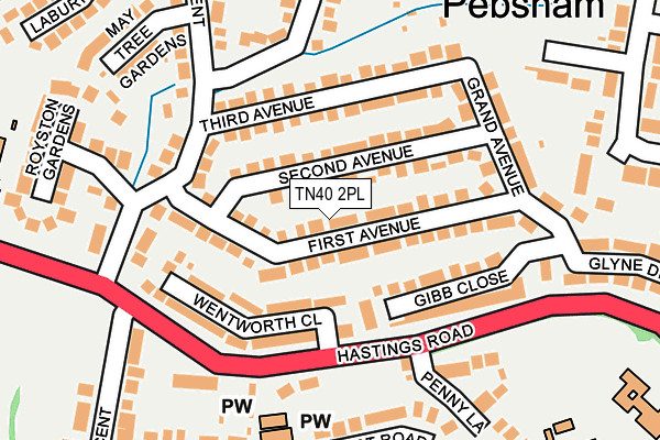TN40 2PL map - OS OpenMap – Local (Ordnance Survey) TN40 2PL map - OS OpenMap – Local (Ordnance Survey)