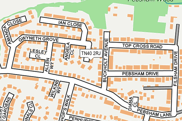 TN40 2RJ map - OS OpenMap – Local (Ordnance Survey) TN40 2RJ map - OS OpenMap – Local (Ordnance Survey)