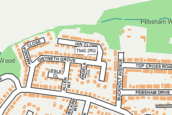 TN40 2RQ map - OS OpenMap – Local (Ordnance Survey) TN40 2RQ map - OS OpenMap – Local (Ordnance Survey)